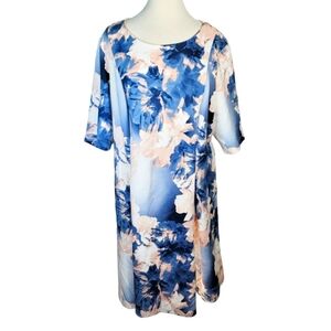 Tiana B. Scuba Material Watercolor Dress Size 20W